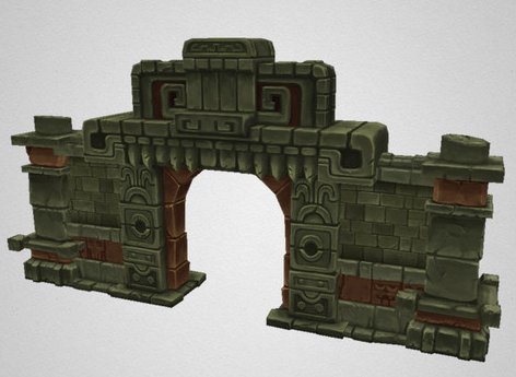 玛雅部落 玛雅村庄 寺庙遗址祭坛模型 