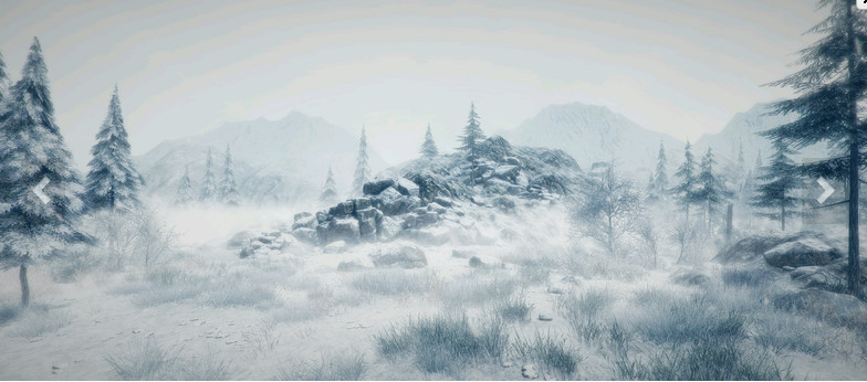 冬季环境场景 雪山雪景模型