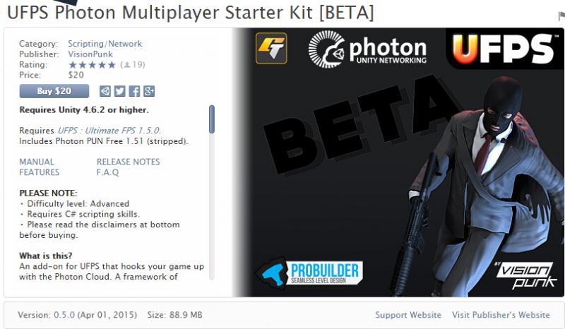 UFPS Photon Multiplayer Starter Kit [BETA] 0.5.0