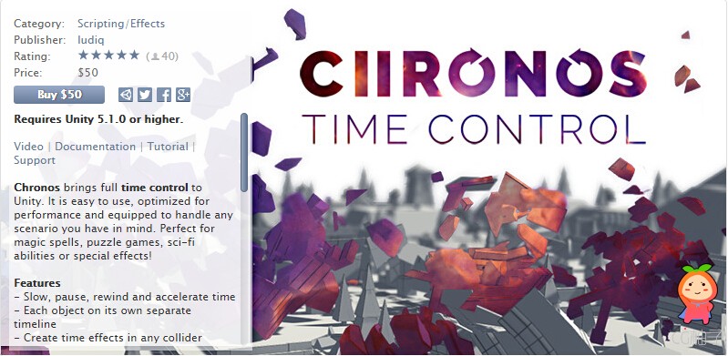Chronos - time control 2.0.2 unity3d asset U3D插件下载