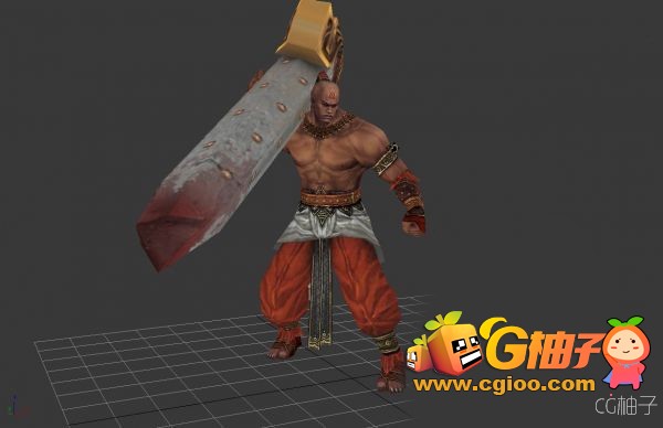 《剑三》游戏人物3d模型  红衣教徒人物模型 和尚3D模型，肌肉猛男3D人物模型 ...