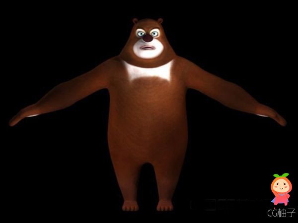 《熊出没》中熊大3d模型，3D动画角色模型，3D美术资源！
