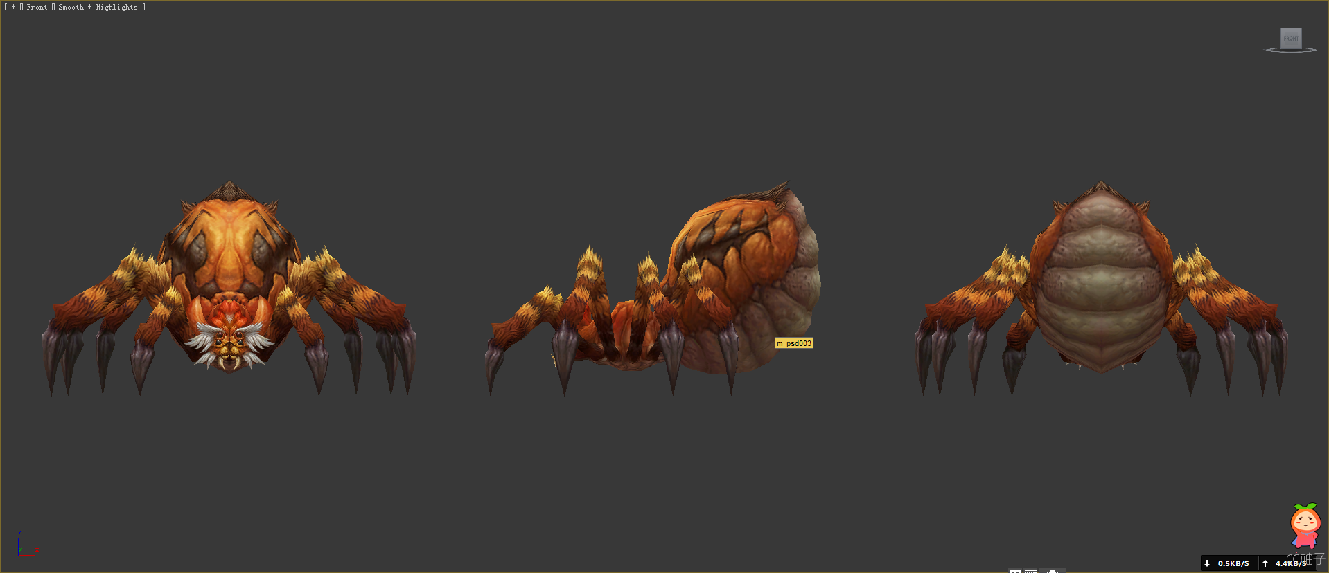 《斗战神》游戏毒蜘蛛3d角色模型 3D动物模型 3D美术资源