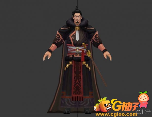 古代3D人物角色模型 古代蒙古战将3d角色模型 蒙古将军3D模型