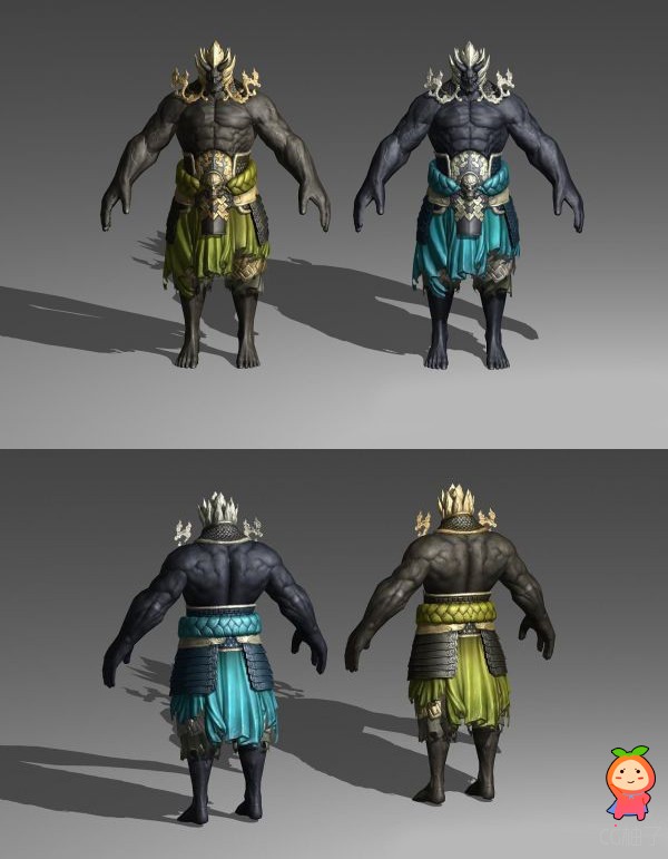 怪物3D角色模型《剑灵》游戏黑人怪物3D人物角色模型下载