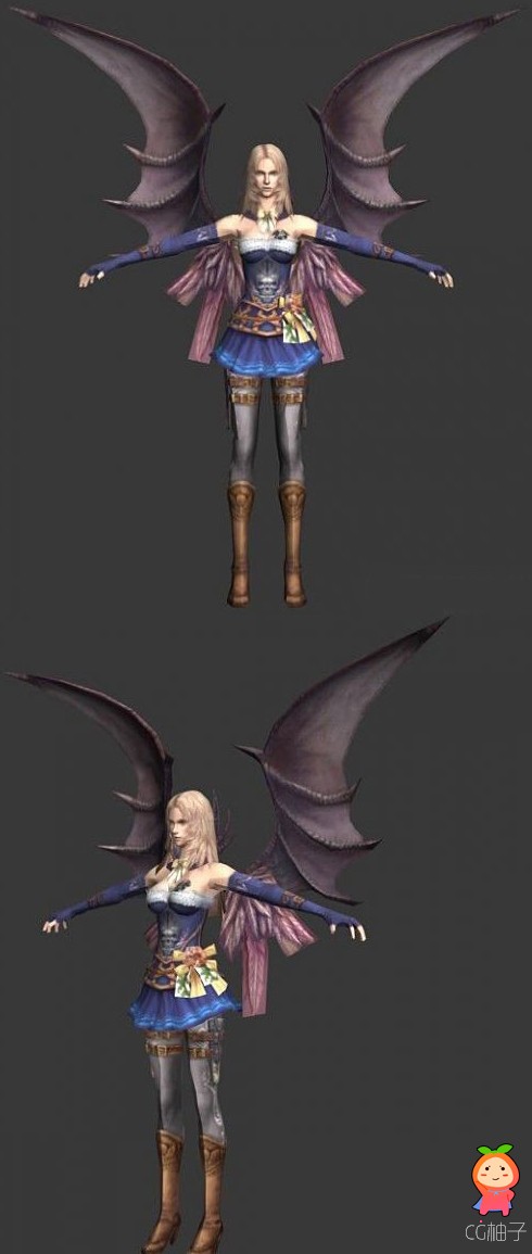 神话人物3D角色模型  带翅膀的女精灵 女妖精3d人物角色模型