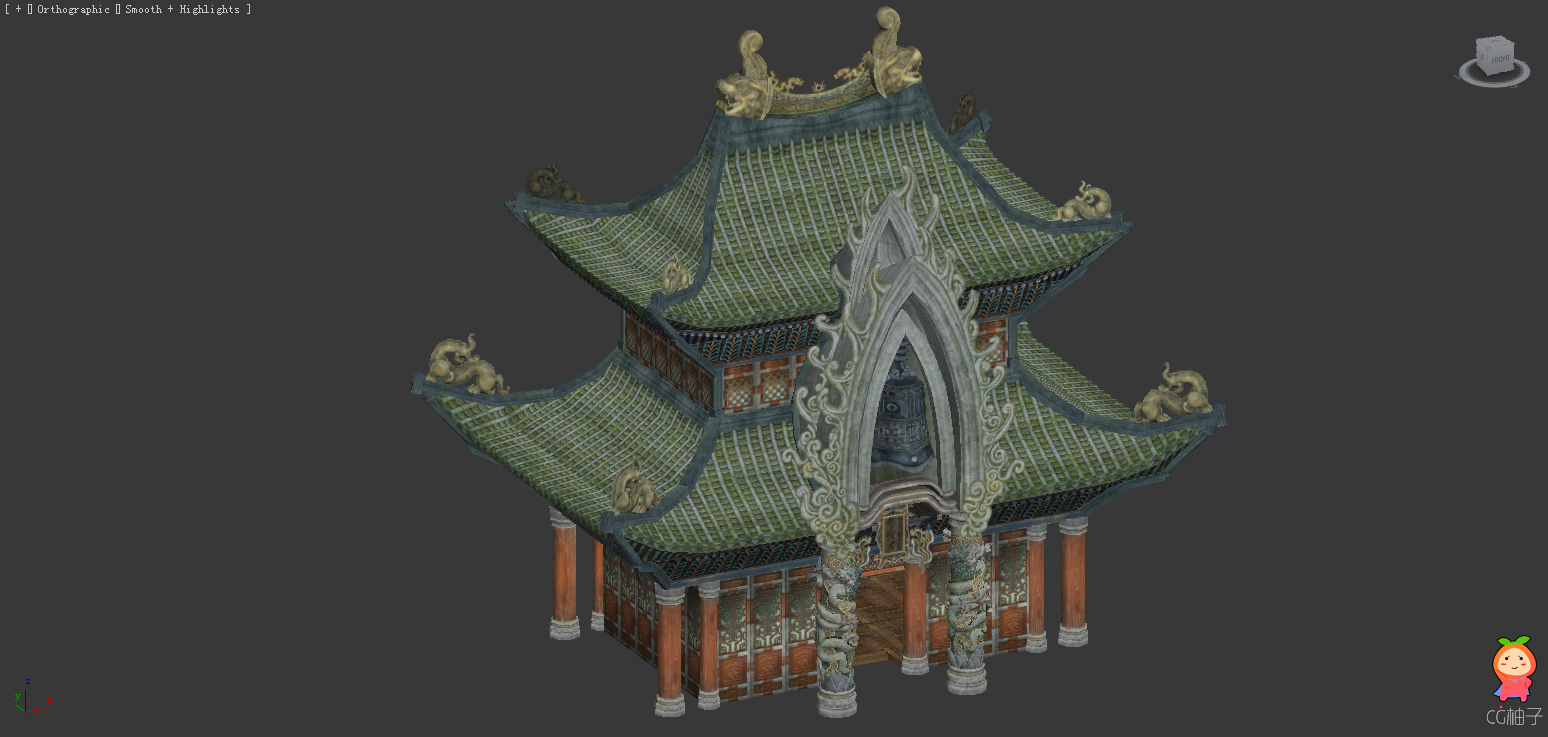 《剑灵》游戏精品古代房屋建筑3D场景模型 有obj格式