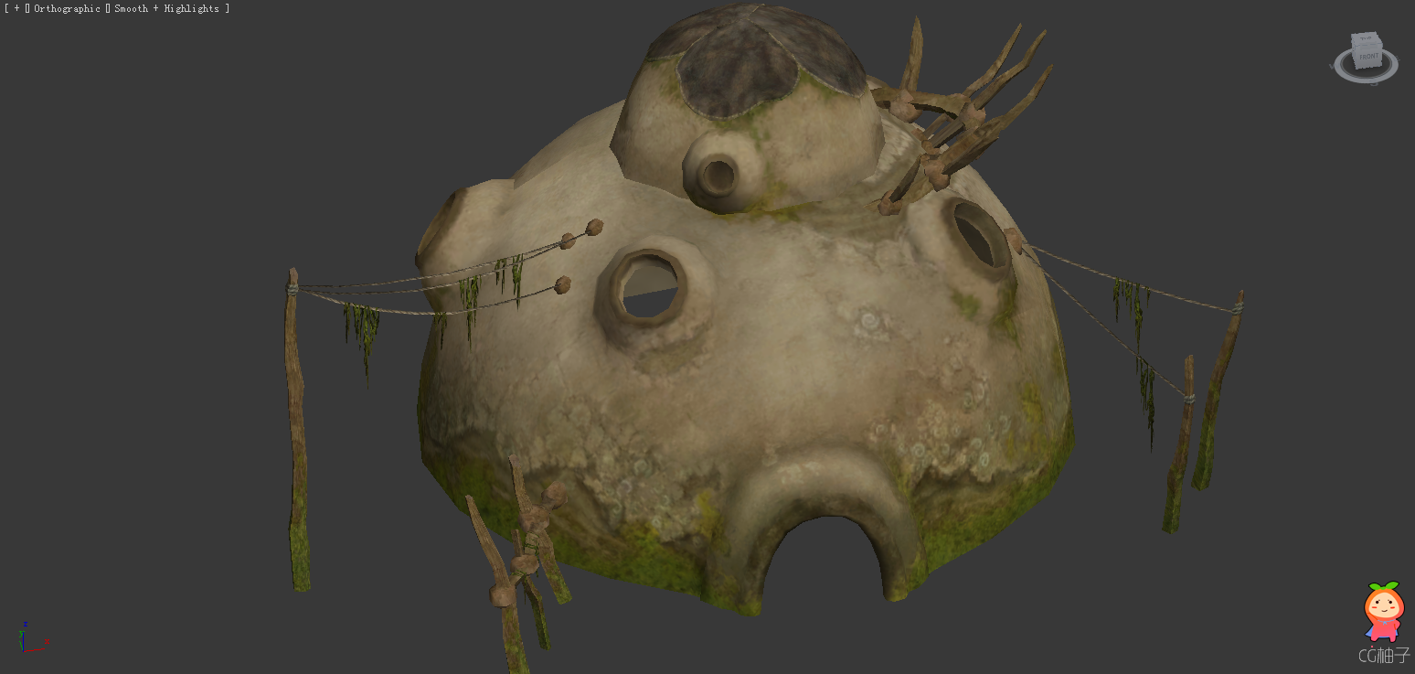 《剑灵》游戏中碉堡 堡垒3D场景物件模型 3D建筑模型资源