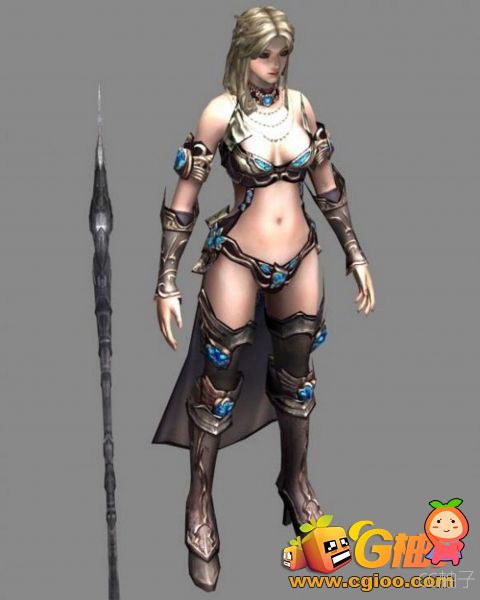《奇迹世界(SUN)》游戏里女法师3D人物角色模型 3D美术资源