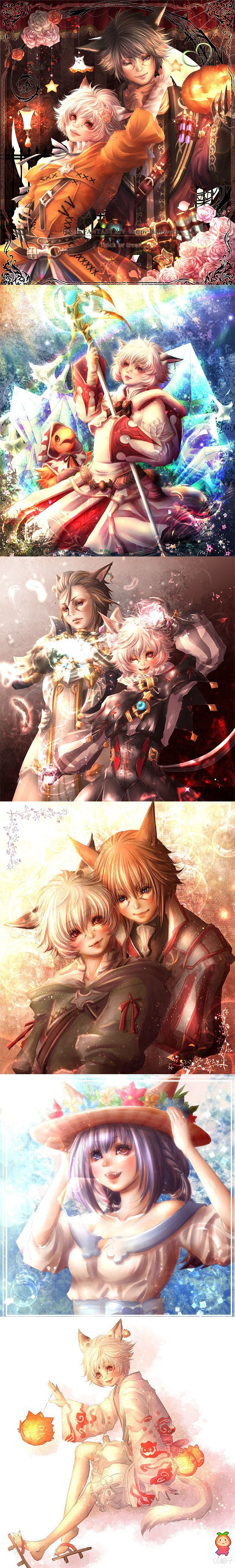 《最终幻想14》猫魅族游戏高清原画素材赏析，2D美术资源
