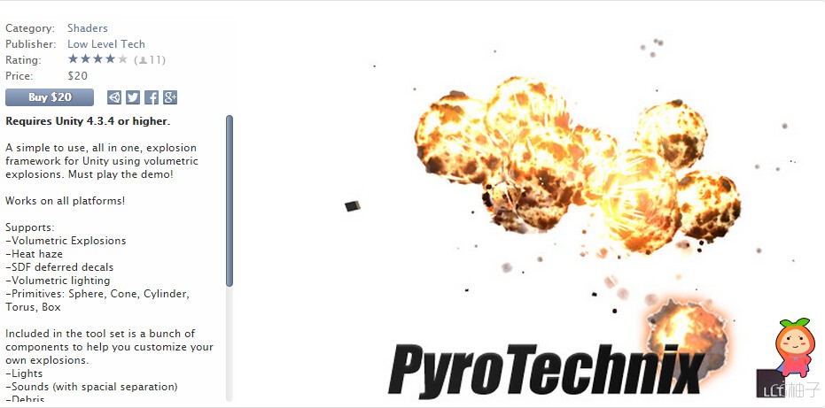 Pyro Technix 1.1 unity3d asset U3D插件下载