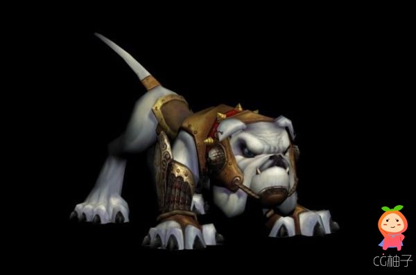 《创世西游》游戏中斗犬坐骑3d角色模型 狗狗坐骑3D模型