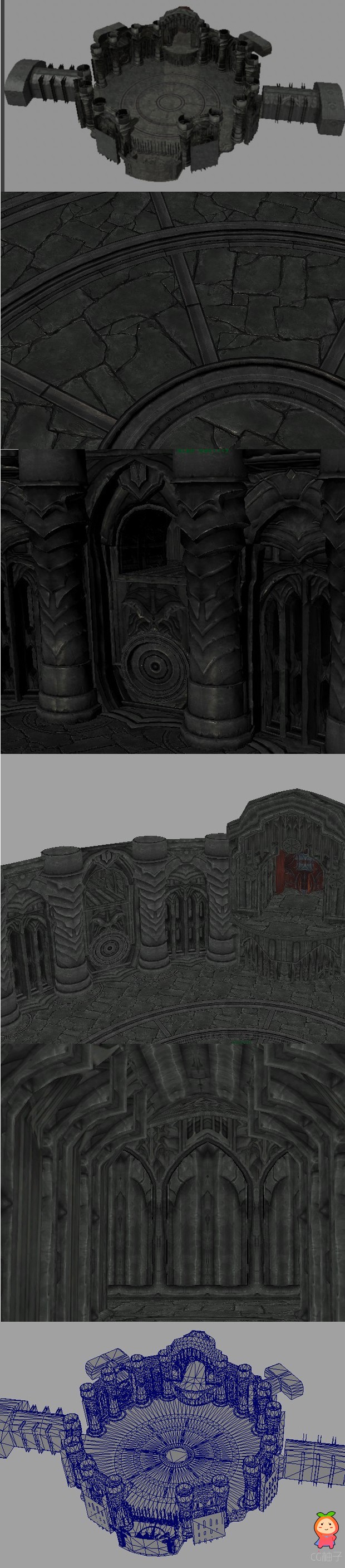 《暗黑血统》地下场景3D模型 挑战决斗3D地下场景3D建筑模型