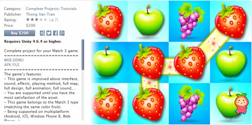 Fruit Link 1.1 unity3d asset U3D插件下载