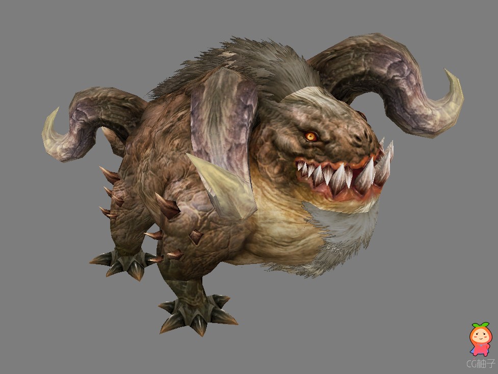 游戏boss3D模型下载 3D怪物角色模型  有绑定和材质 3D美术资源