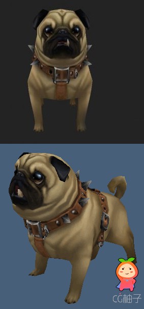 《魔兽世界》游戏中狗狗3D模型下载 有动画及绑定和材质
