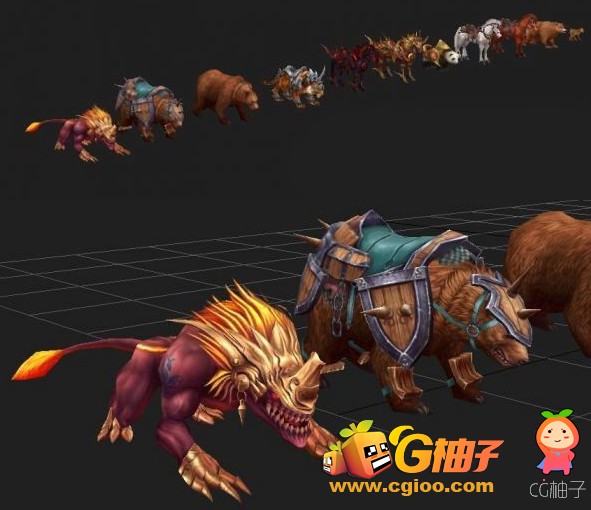 《龙腾世纪》游戏中动物3D模型,怪兽、神兽坐骑3D角色模型