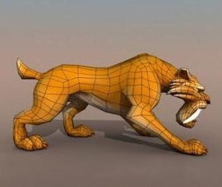 《冰河世纪》中老虎3Dmax模型,卡通老虎3d角色模型,CG模型网