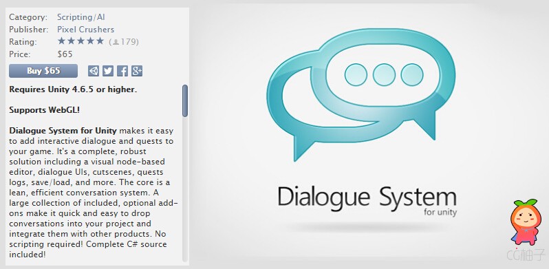 Dialogue System for Unity 1.5.4 unity3d asset U3D插件下载