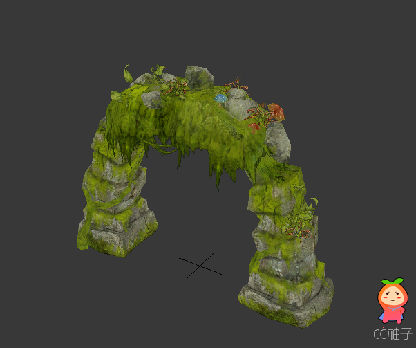 石门3D模型下载,古老石拱门3d场景模型,3D美术资源下载