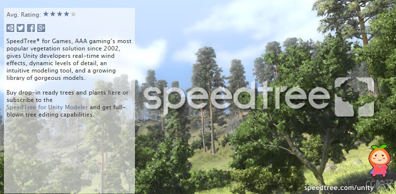 SpeedTree Mix Tree Pack unity3d asset U3D插件下载