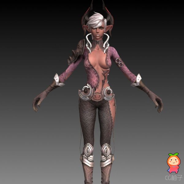 神话人物3d角色《TERA》(神谕之战)魔女3D模型,3D美术资源下载
