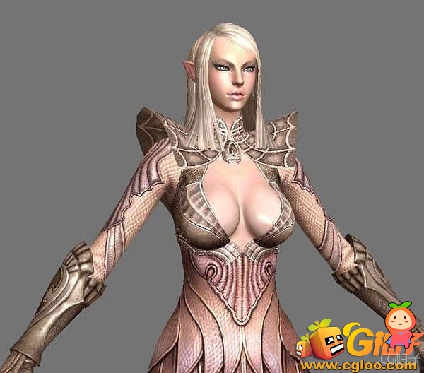 《TERA》女精灵3d模型,女战士3D角色模型,3D美术资源下载