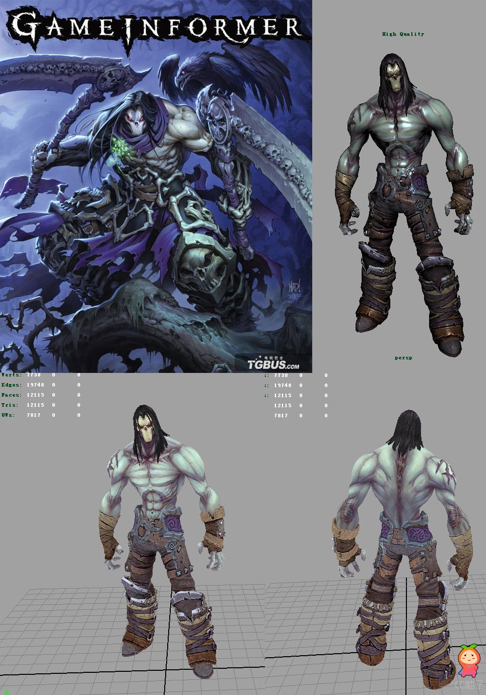 《暗黑血統2》3D怪物模型下载,游戏角色，3D美术资源