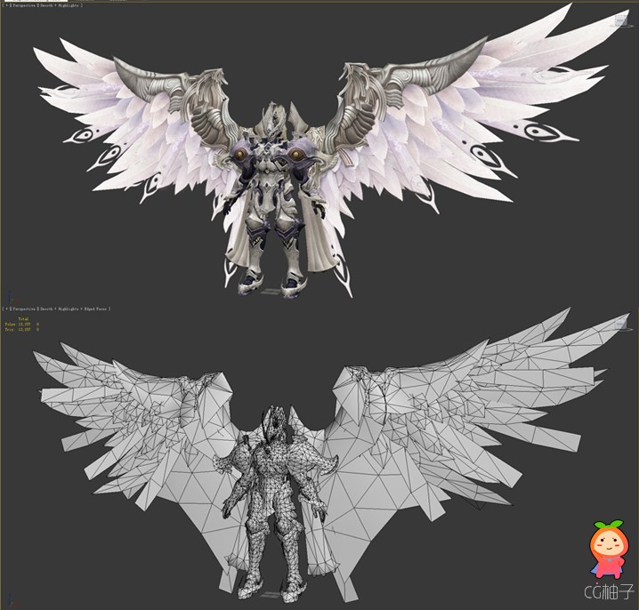 《天堂2》天使BOSS游戏角色下载，大魔王3D模型，3D美术资源