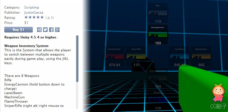 Weapon Inventory System 2.0 unity3d asset unity3d插件下载