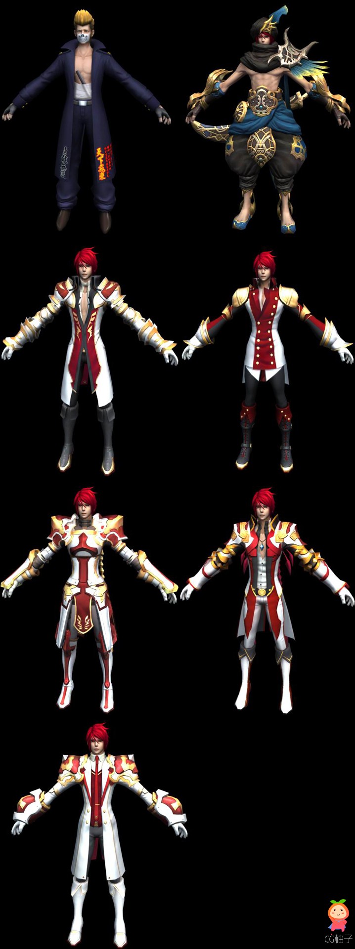 《混沌大陆LOCO》游戏角色Ellan3D模型下载，有骨骼和动作