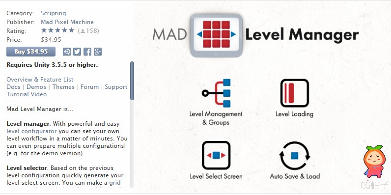 Mad Level Manager 2.3.3 unity3d asset U3D插件下载