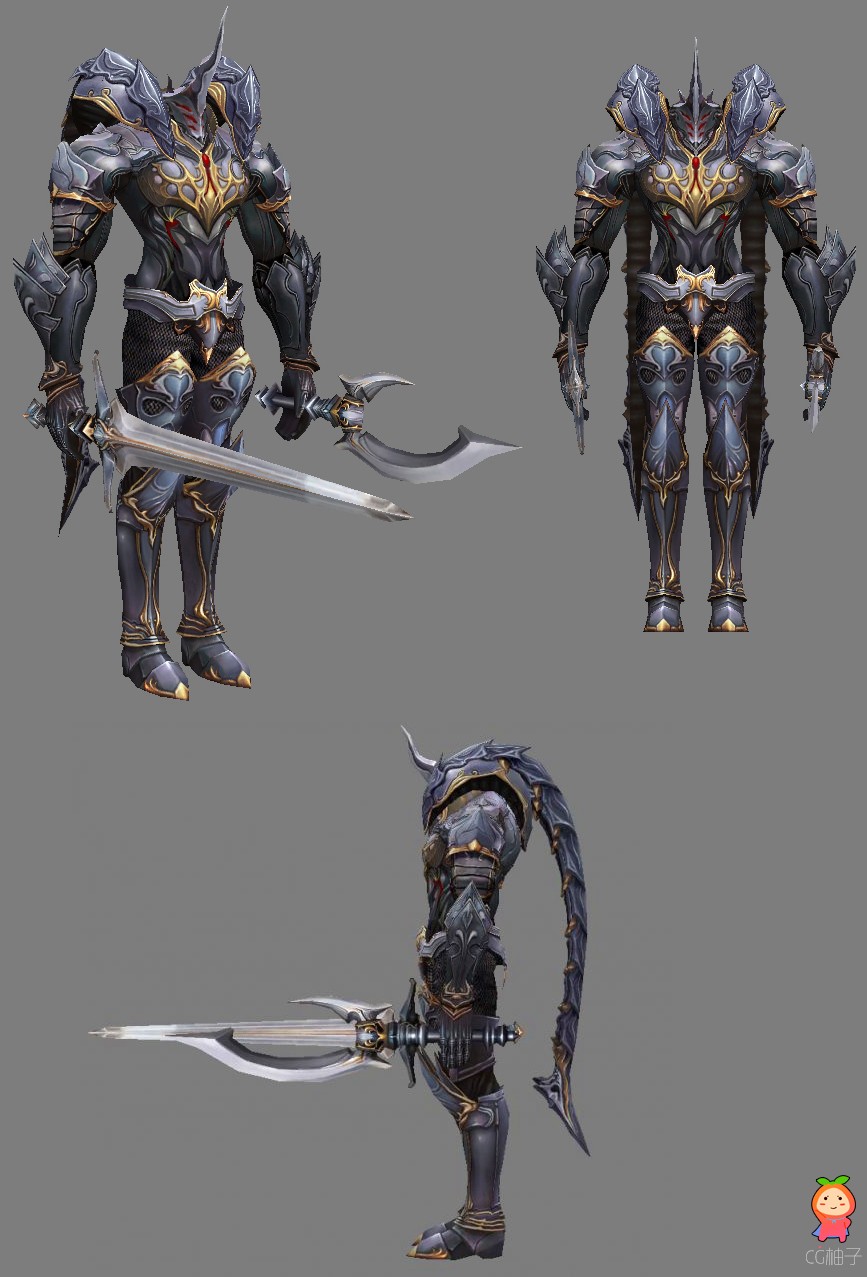 Divine Warrior神圣武士3D模型,怪物3D角色模型,3D美术资源