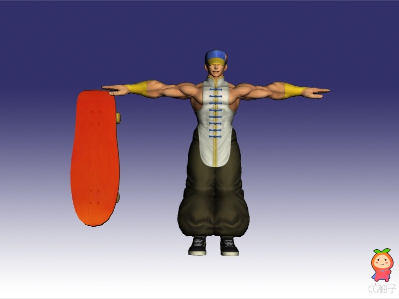 《街头霸王4》街霸 Street Fighter IV 阴（Yun）3D模型下载