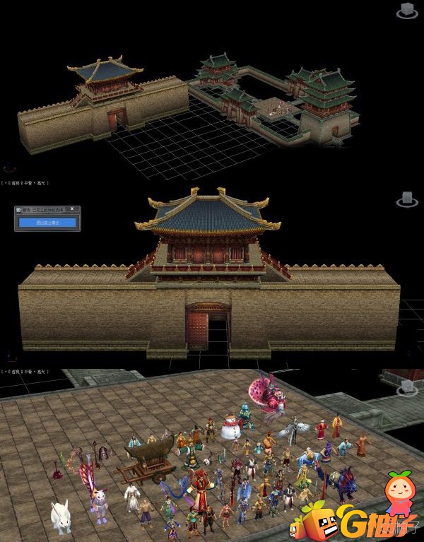 《天下2》游戏场景3D模型，部分人物角色模型下载