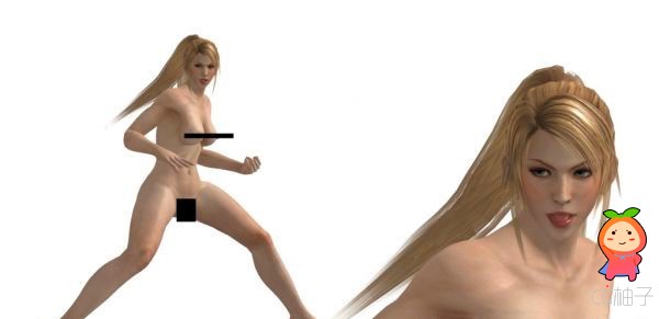 《死或生5》《DOA5》沙拉Sarah3D模型，裸体女性3D角色模型
