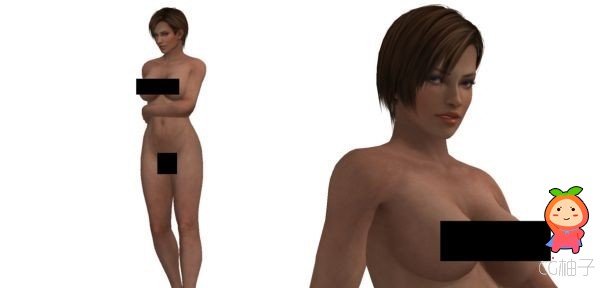 《死或生5》《DOA5》丽莎Lisa3D模型，丽莎裸体3D角色模型