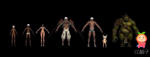 《剑灵》游戏角色模型,7个角色模型,剑灵角色3D模型合集下载