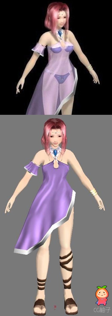 《欲望血液4》公主3D模型，游戏角色模型，漂亮公主3dmax
