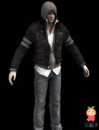 《虐杀》游戏角色模型，虐杀男主角3d模型，有贴图，3D美术