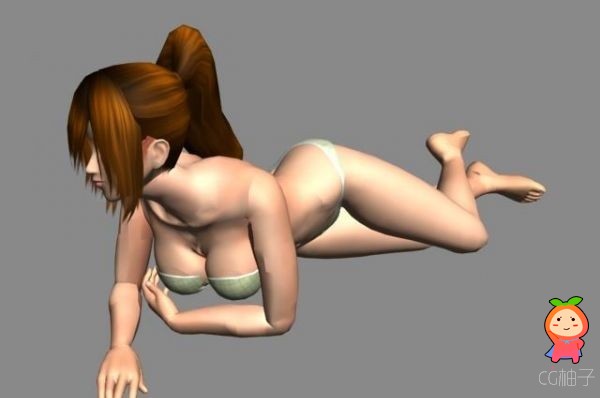 比基尼美女3D模型，泳装mm3d角色模型，沙滩浴美女模型