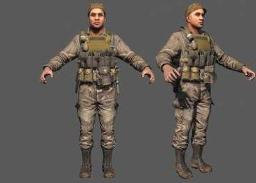 战士3D模型，野战军人3D角色模型，3D美术资源