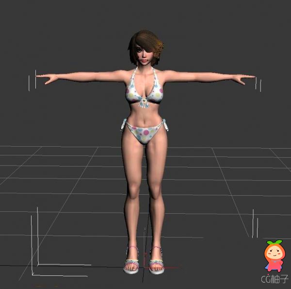 《铁拳》Tekken_6 Reiko_Bikini 3D模型，游戏角色模型