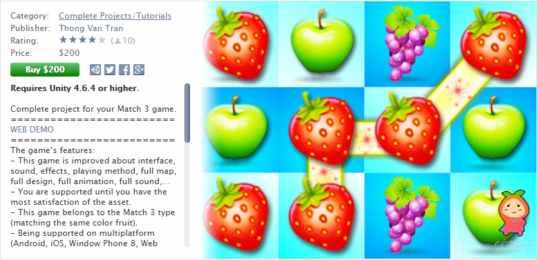 Fruit Link 1.2 unity3d asset U3D插件下载