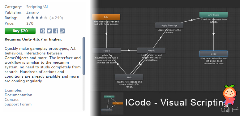 ICode 2.1.0b unity3d asset unity3d插件下载