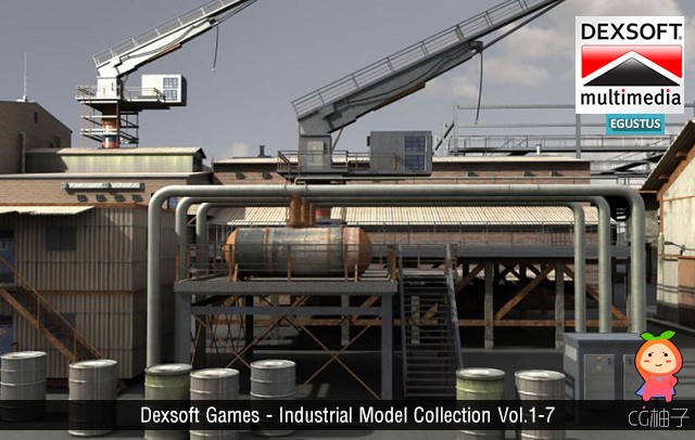 Dexsoft Games – Industrial Model Collection Vol.1  工厂3d模型系列 U3D插件下载