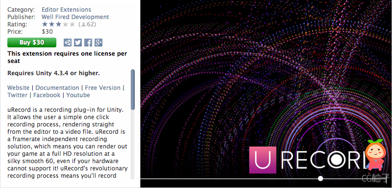 uRecord 1.1 unity3d asset U3D插件下载