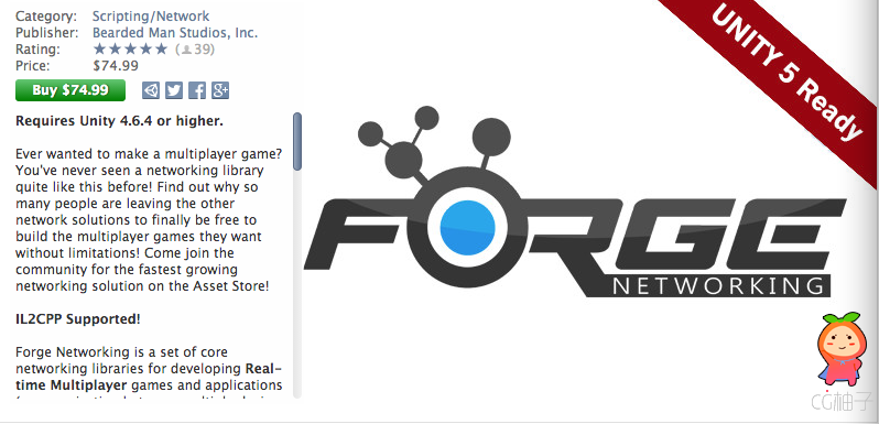 Forge Networking 17.1 unity3d asset  U3D插件下载