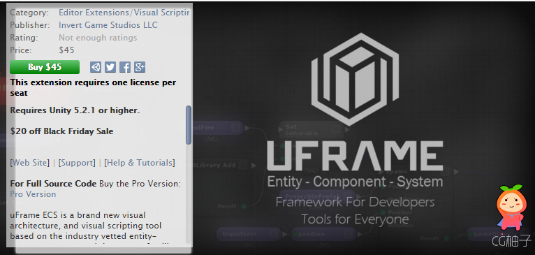 uFrame ECS Indie 1.0 Beta 9.2 unity3d asset unity3d插件下载