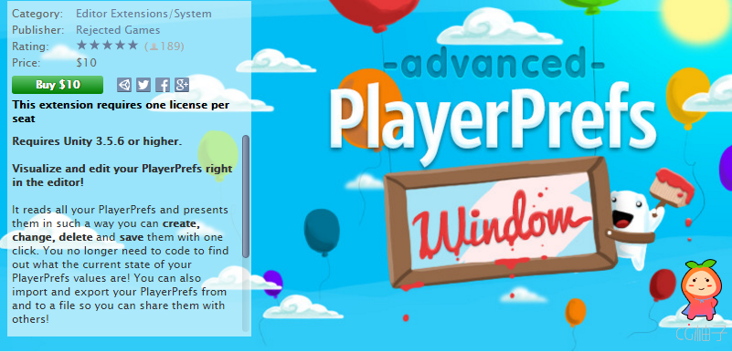Advanced PlayerPrefs Window 1.9.1 unity3d asset U3D插件下载 unity论坛